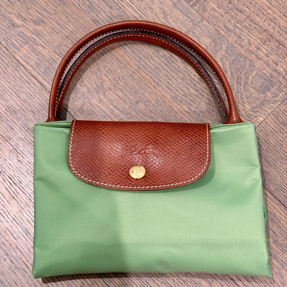 Longchamp Le Pliage Green Nylon Tote